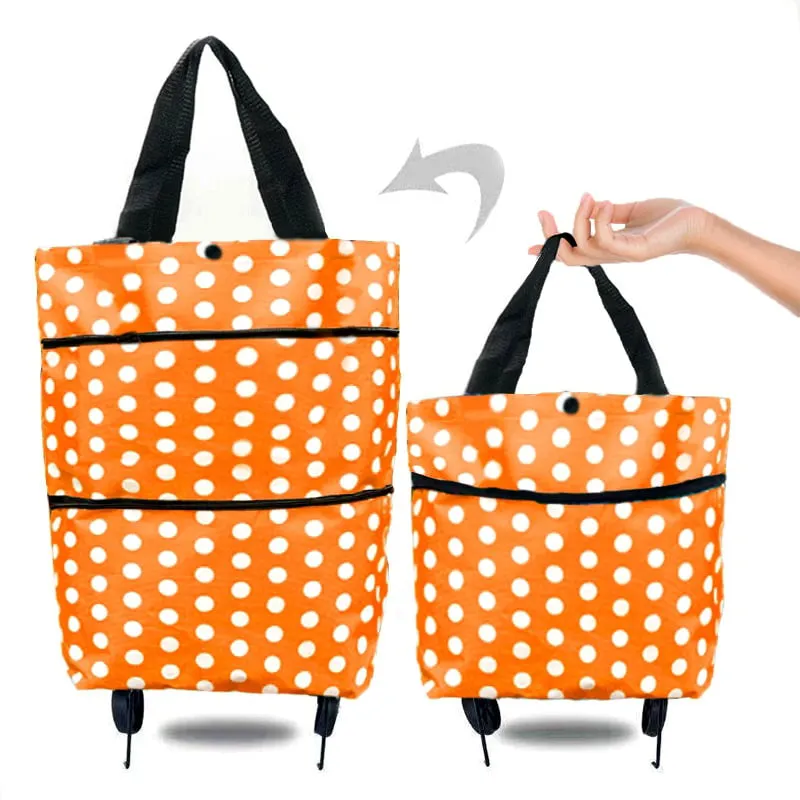 Foldable Shopping Trolley Tote Bag