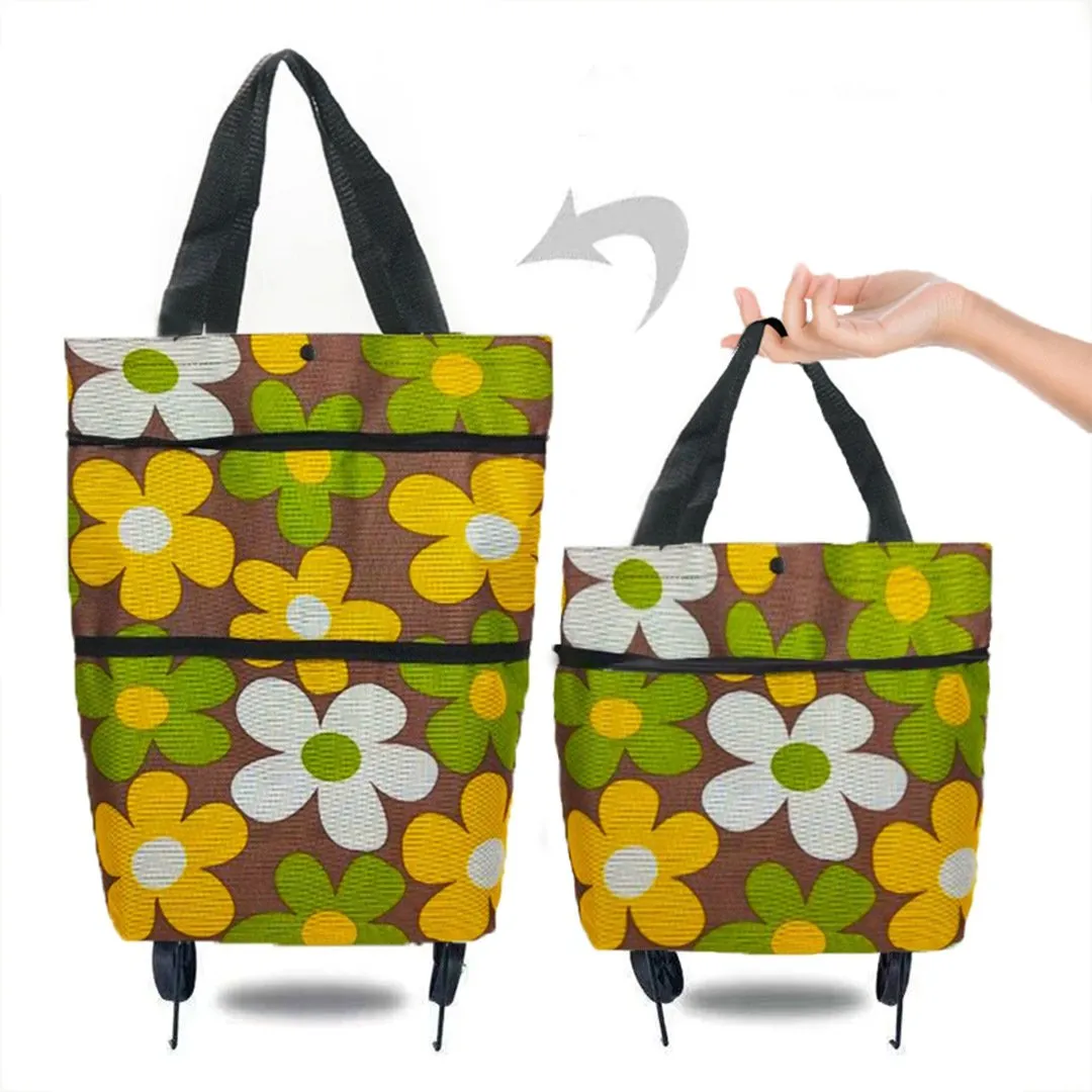 Foldable Shopping Trolley Tote Bag
