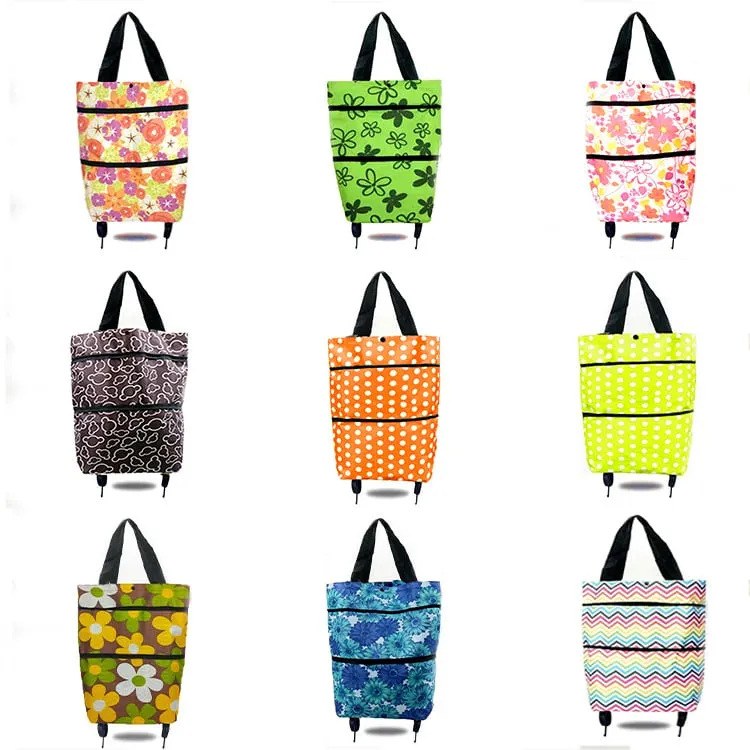 Foldable Shopping Trolley Tote Bag
