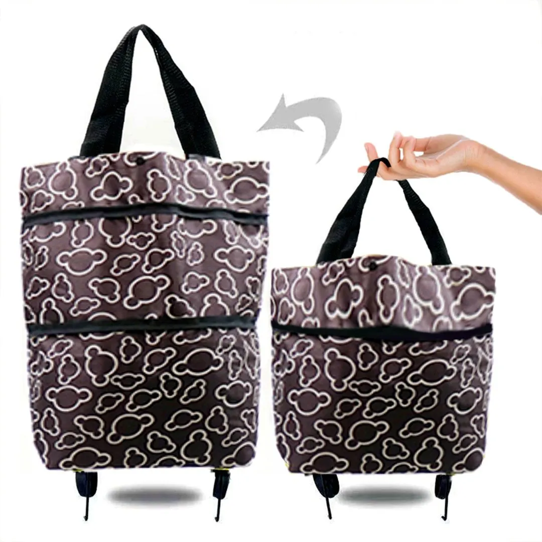 Foldable Shopping Trolley Tote Bag