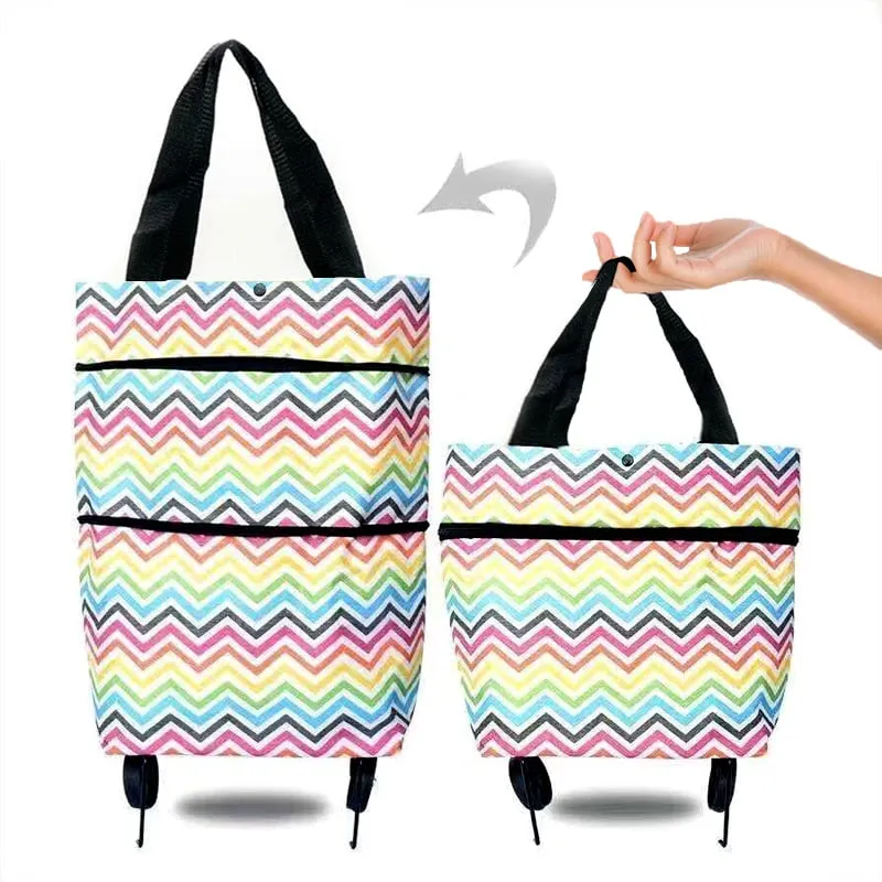 Foldable Shopping Trolley Tote Bag