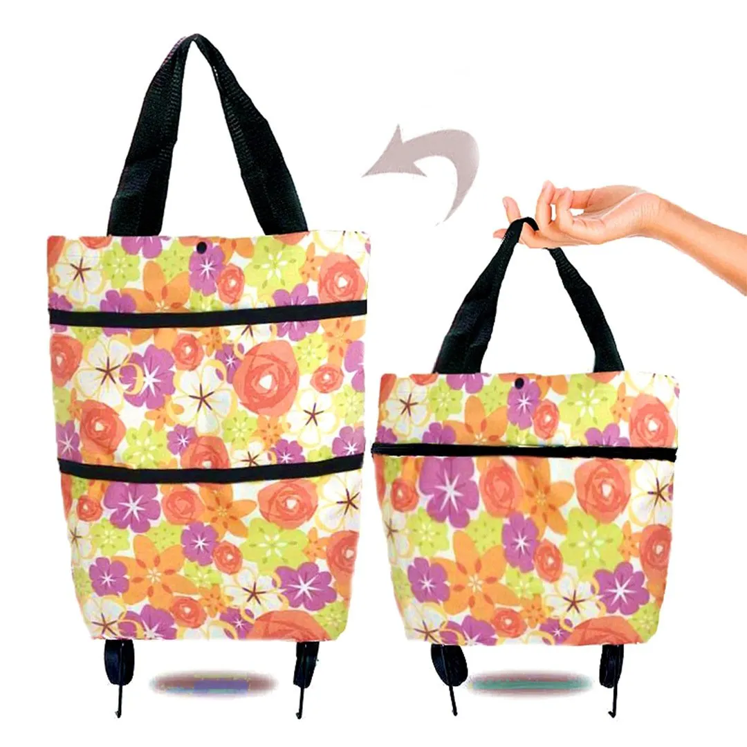 Foldable Shopping Trolley Tote Bag