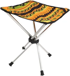 Foldable Stool Recliner Foot Rest Compact Practical Outdoor Seat Camping Chair for Walking Hiking Festival Picnic Backpacking, Orange