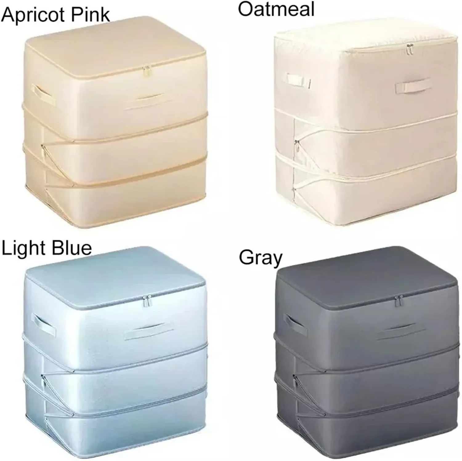 Foldable Storage Bags Saving Self Organizer Condense Duvet Storage Bag for Blankets Bedding Foldable Storage Bag for Moving Traveling(Gray)