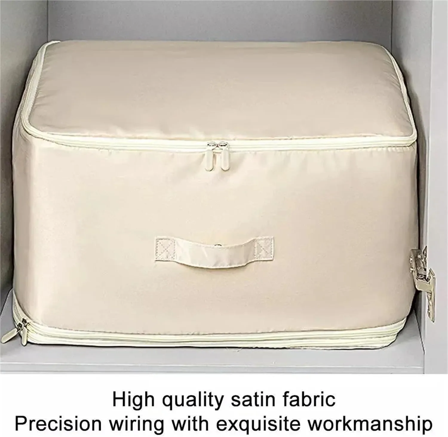 Foldable Storage Bags Saving Self Organizer Condense Duvet Storage Bag for Blankets Bedding Foldable Storage Bag for Moving Traveling(Gray)