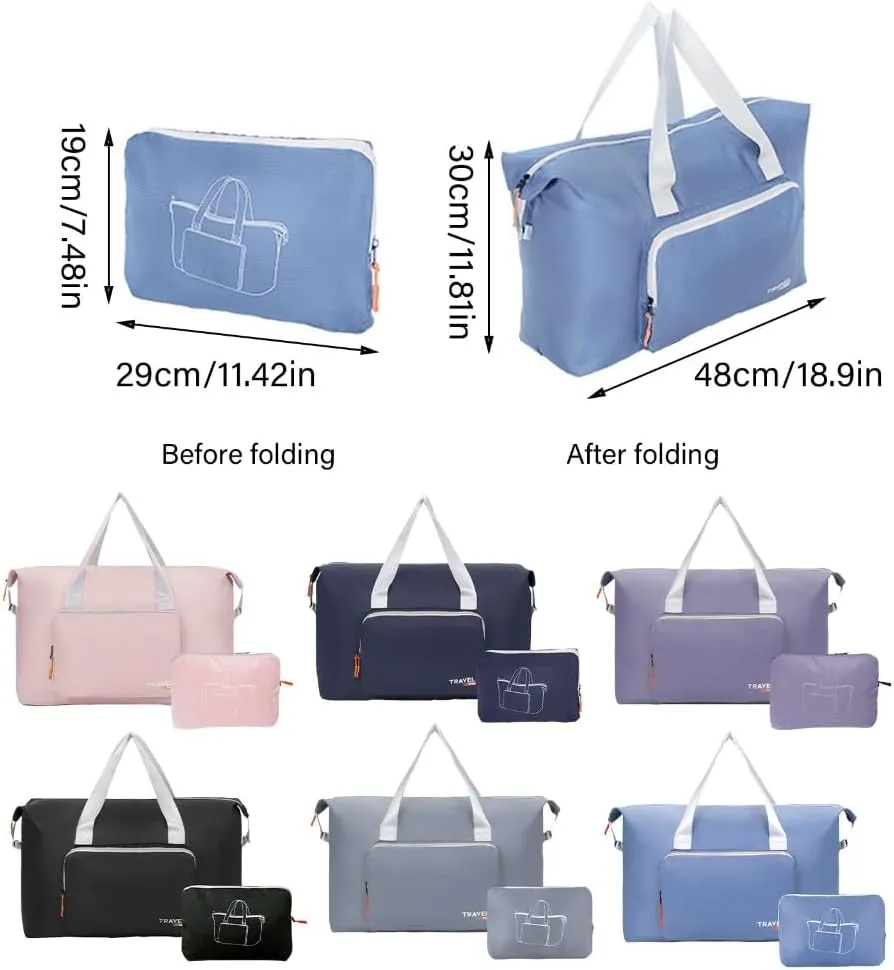 Foldable Travel Shoulder Bag Large Handbag for Gym and Business Trip Essential