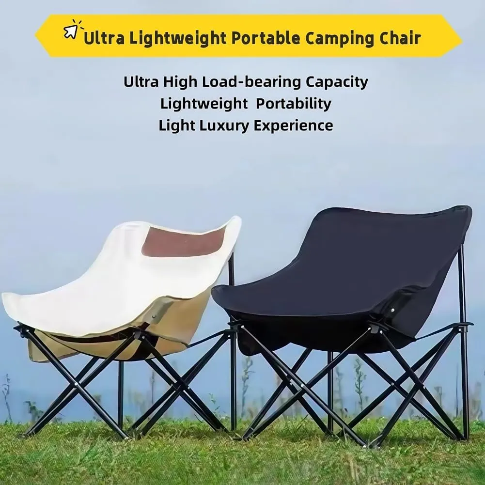 Folding Camping Chair, Lightweight Portable Lawn Chairs with Carry Bag, 600D Oxford Compact Outdoor Picnic Stool for Hiking, Beach, Fishing, and Market Stalls (Green)