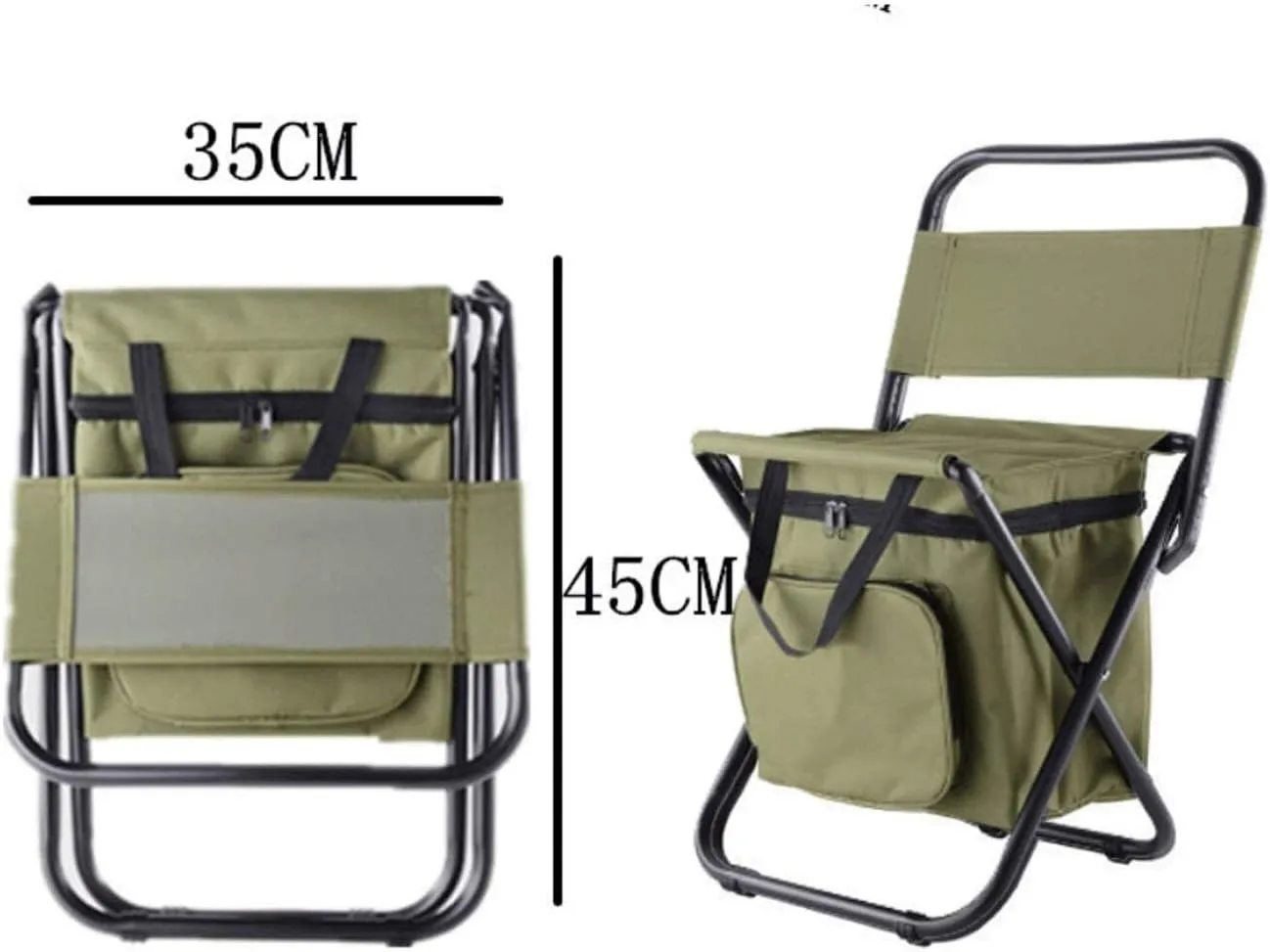 Folding Camping Garden Chair Camping Chair Ultralight Folding Chairs with Storage Bag and Backrest Chairs Foldable(A)