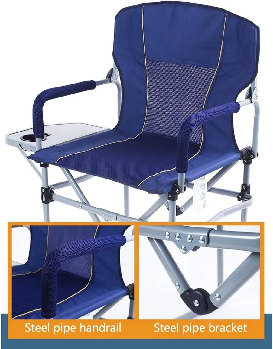 Folding Camping Outdoor Camping Folding Chair Portable Camping Beach Chair, Fishing Chair Barbecue Leisure Home with Side Table Chairs Foldable