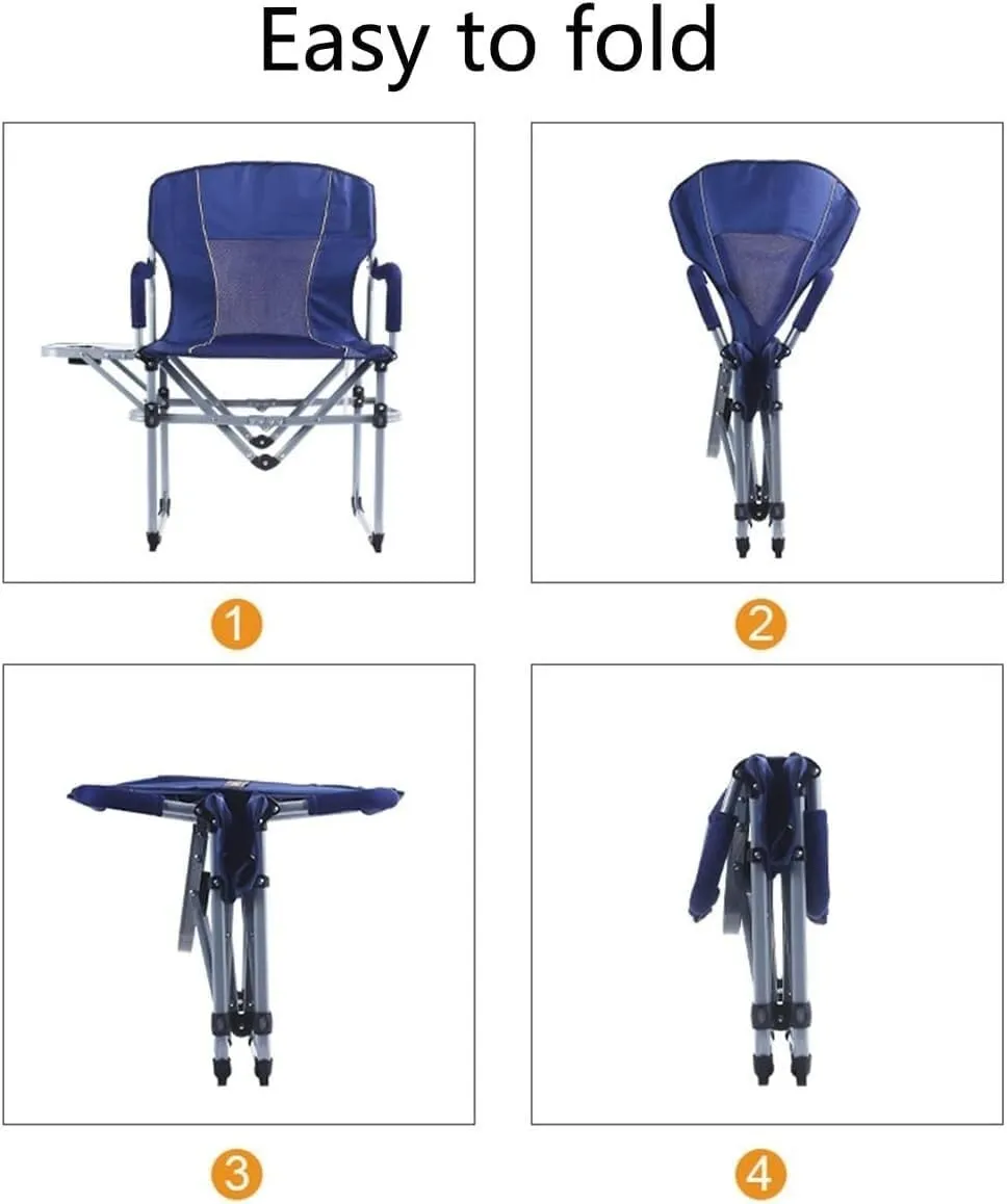Folding Camping Outdoor Camping Folding Chair Portable Camping Beach Chair, Fishing Chair Barbecue Leisure Home with Side Table Chairs Foldable