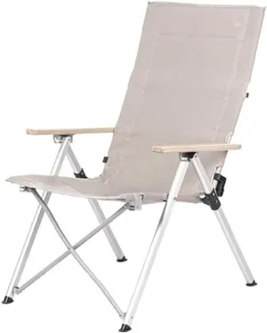 Folding Camping Outdoor Folding Chair Three-Speed Adjustable Long Back Chair Outdoor Camping Recliner Picnic Beach Relaxation Chair Chairs Foldable(White)