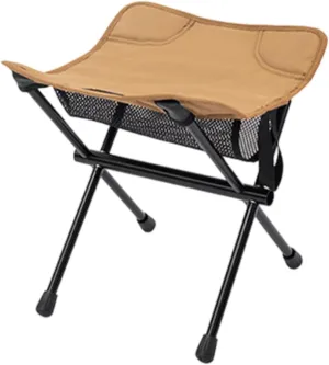 Folding Camping Stool Fishing Seat Compact Detachable Leg Portable Footstool Supplies for Travel Backpacking Walking Outdoor, Khaki