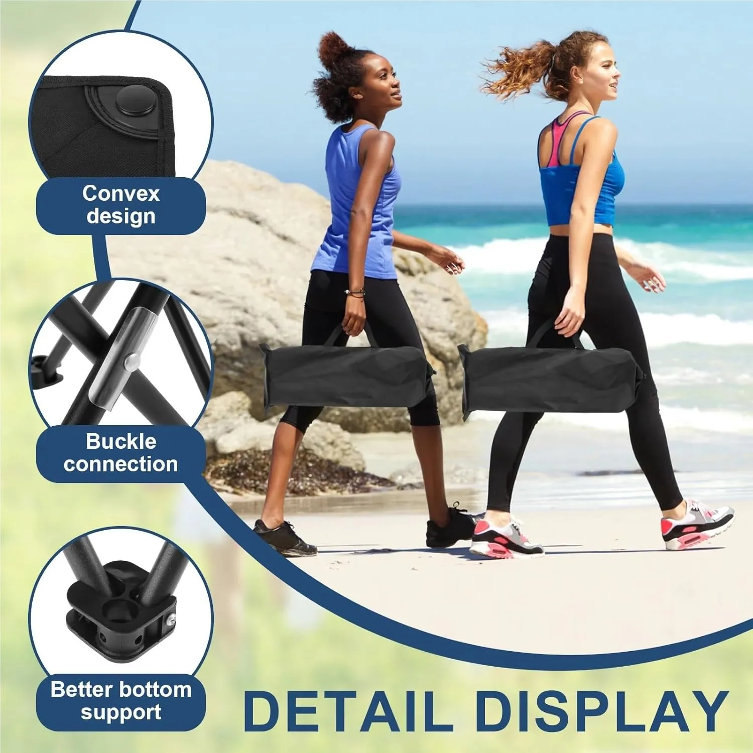 Folding Chair Outdoor Portable Folding Stool Oxford Cloth Folding Camping Stool(Black)