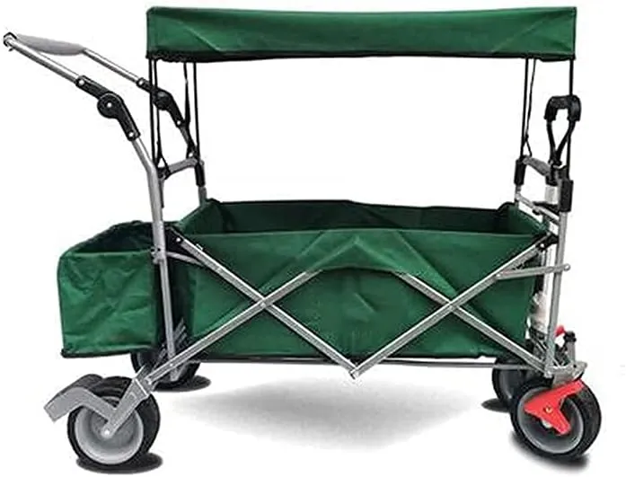 Folding Shopping Trolley Portable Outdoor Handling Portable Cart for Shopping, Picnic, Home Storage Utility Cart (4)
