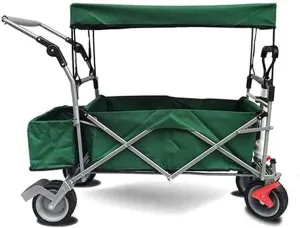 Folding Shopping Trolley Portable Outdoor Handling Portable Cart for Shopping, Picnic, Home Storage Utility Cart (4)