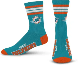 For Bare Feet Men's NFL 4-Stripe Deuce Performance Crew Socks