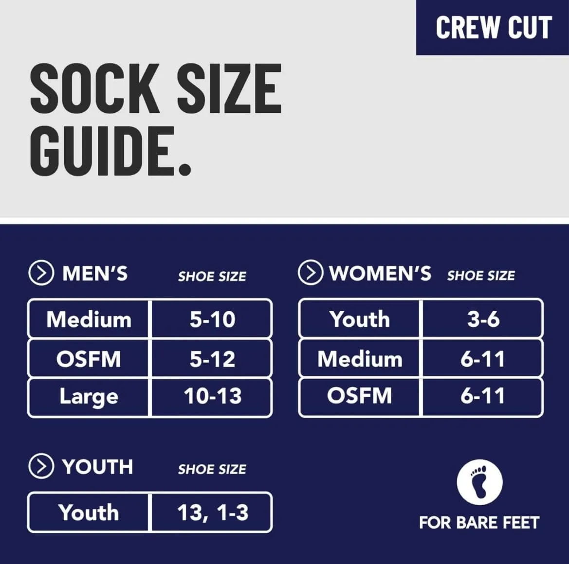 For Bare Feet Men's NFL 4-Stripe Deuce Performance Crew Socks
