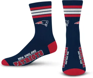 For Bare Feet Men's NFL 4-Stripe Deuce Performance Crew Socks