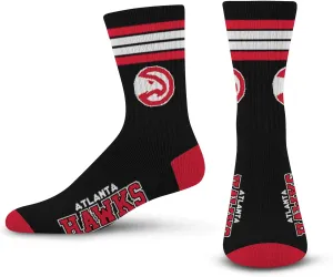 For Bare Feet NBA 4 Stripe Deuce Crew Sock Team Color