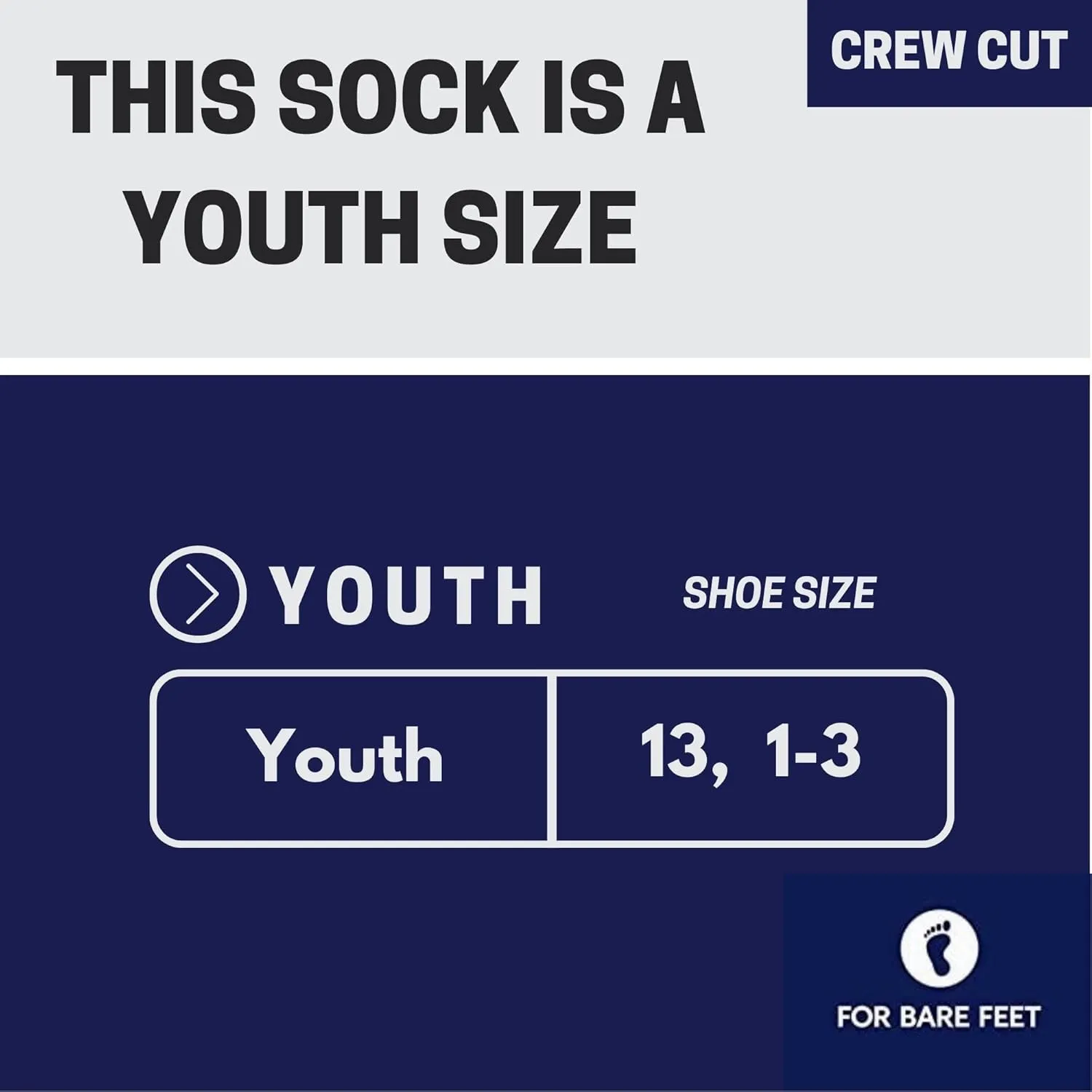 For Bare Feet Youth NFL 4-Stripe Deuce Quarter-Length Socks