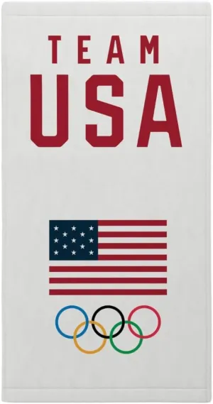 Franco Collectibles Team USA Paris Olympics Super Soft Cotton Bath/Pool/Beach Towel, 60 in x 30 in, (Officially Licensed Product)