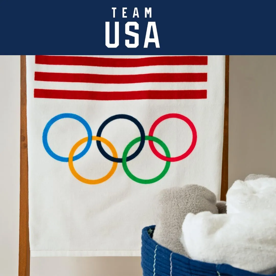 Franco Collectibles Team USA Paris Olympics Super Soft Cotton Bath/Pool/Beach Towel, 60 in x 30 in, (Officially Licensed Product)