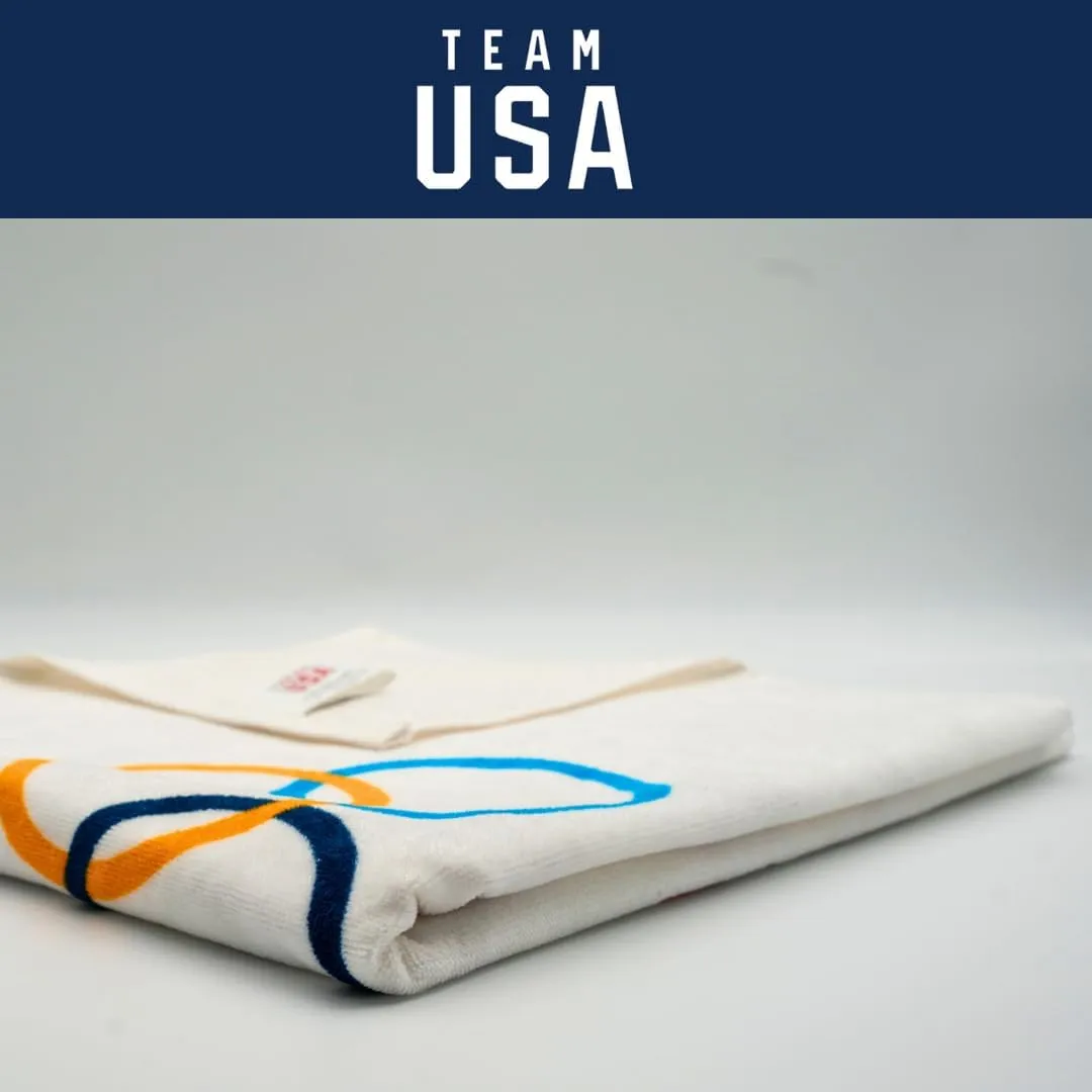 Franco Collectibles Team USA Paris Olympics Super Soft Cotton Bath/Pool/Beach Towel, 60 in x 30 in, (Officially Licensed Product)
