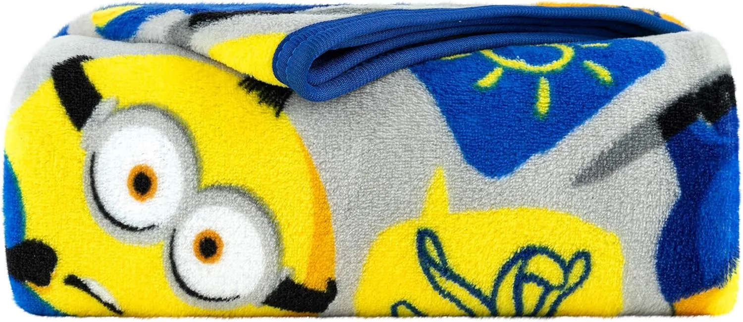 Franco Kids Bedding Super Soft Plush Throw Blanket, 46 in x 60 in, Minions The Rise Of Gru