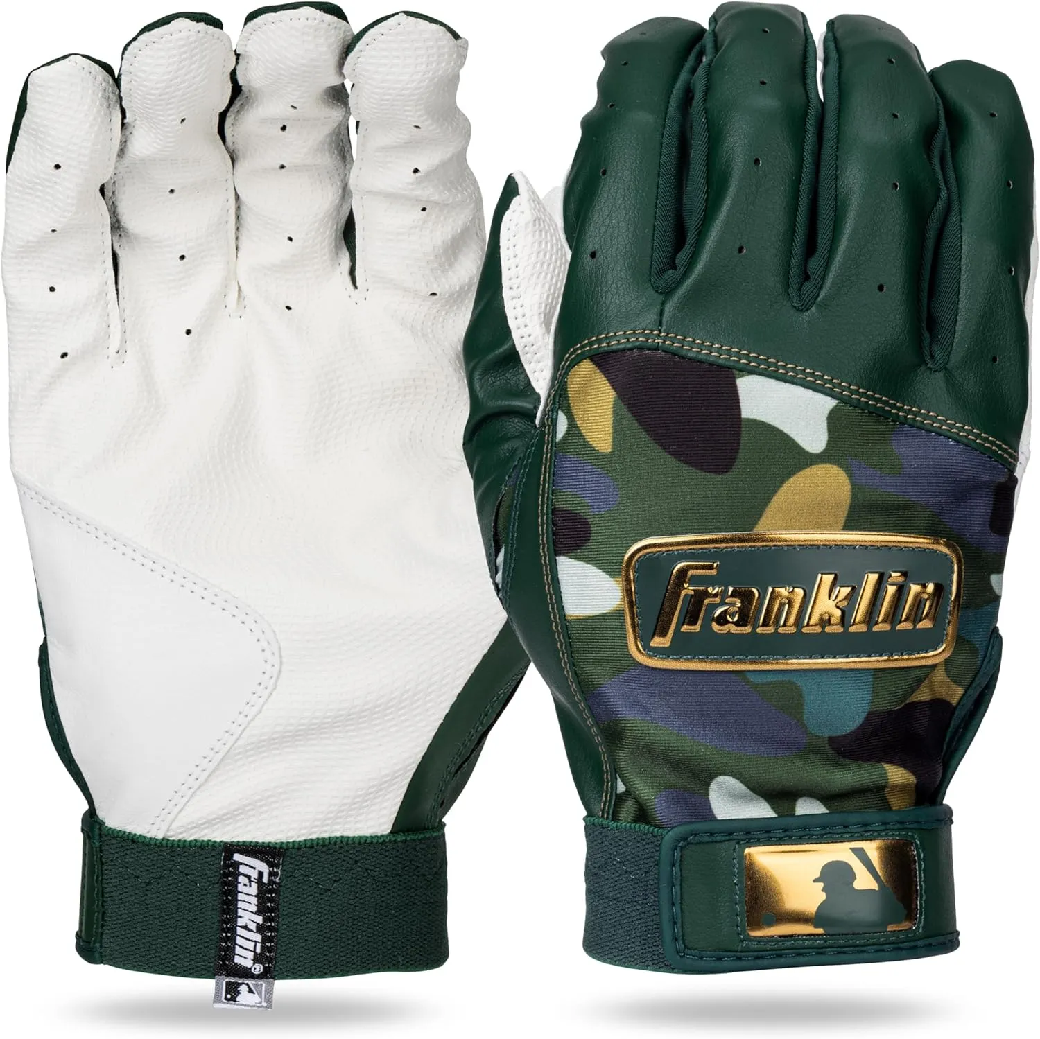 Franklin Sports MLB Adult Batting Gloves - Digitek Camo Baseball   Softball - Premium Leather - Many Sizes Colors-Adult