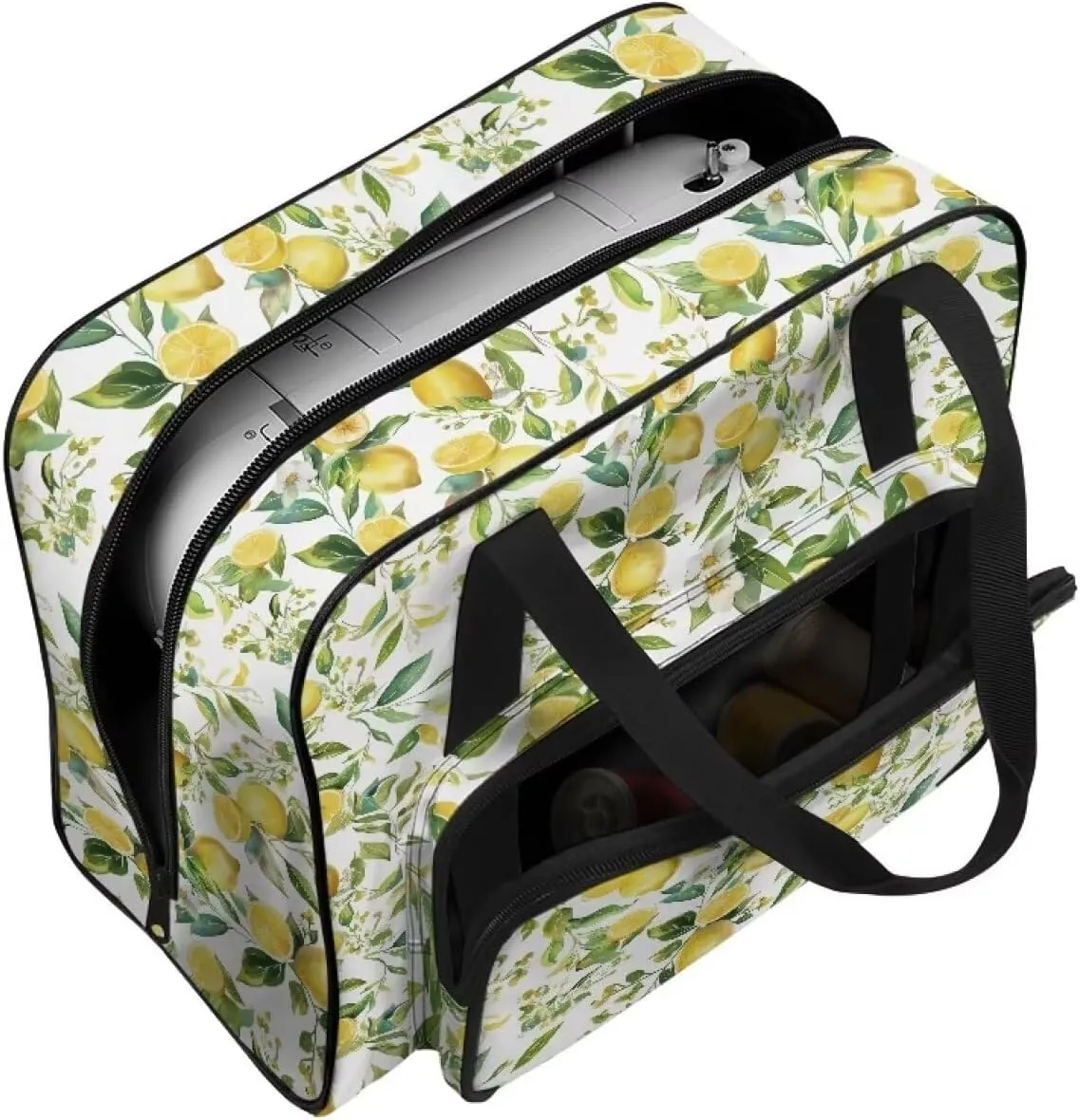 Fresh Lemon Sewing Machine Bag Useful Storage Bags Fashion Large Capacity Home Assortment Case Organize