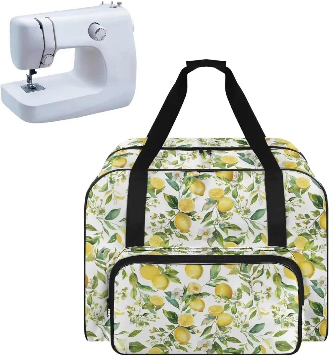 Fresh Lemon Sewing Machine Bag Useful Storage Bags Fashion Large Capacity Home Assortment Case Organize