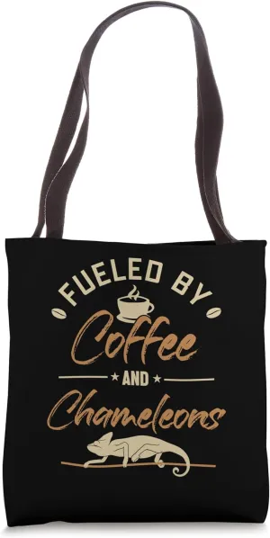 Fueled by Coffee and Chameleons Panther Veiled Chameleon Tote Bag