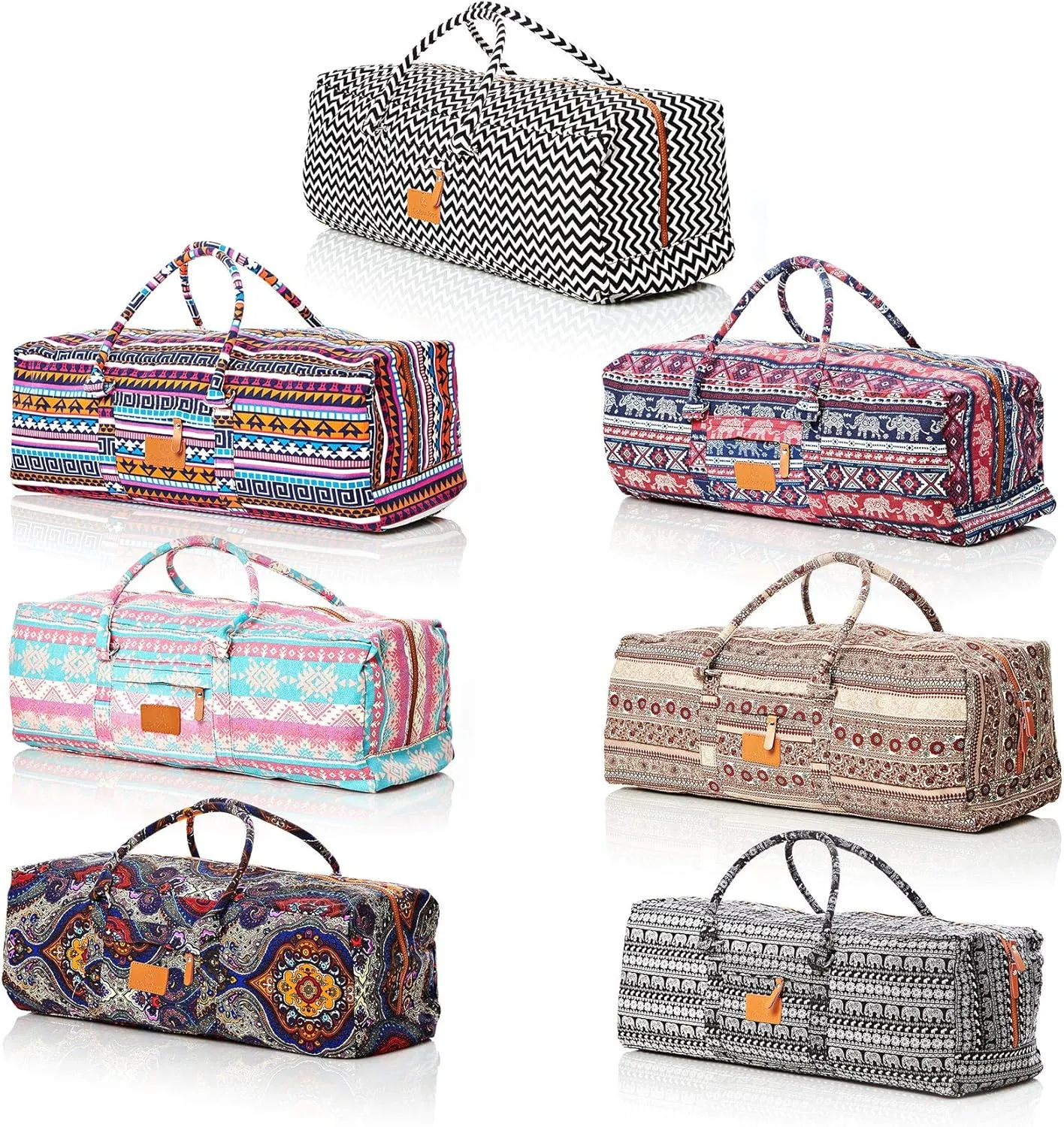 Full-Zip Extra Large Yoga Mat Tote Bag with Multi-Functional Storage Pockets for Sports Gym Pilates »Ghanpati«