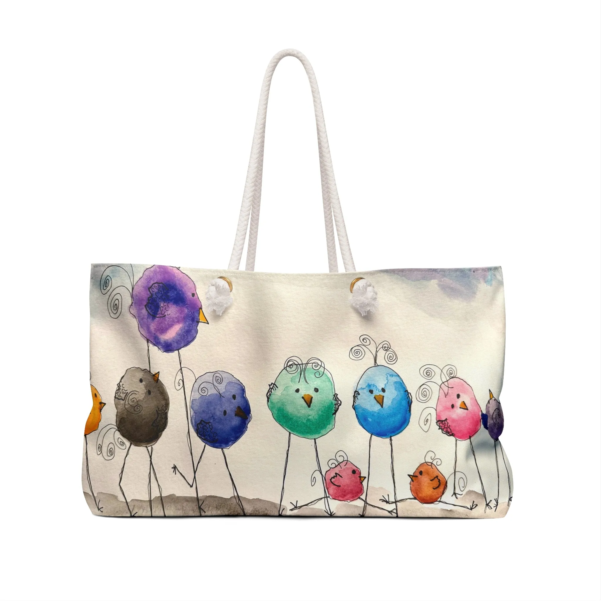 FUNNY BIRDS - SPREAD YOUR WINGS Beach Bag or Weekender Bag