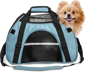 Furhaven Multipurpose Tote Bag Pet Carrier w/ Weather Guard - Robin Blue, Large