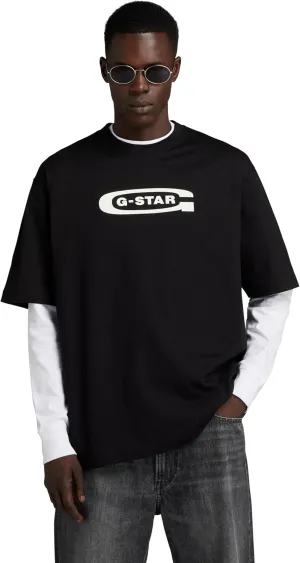 G-STAR Men's Old School Logo Boxy Short Sleeve T-Shirt