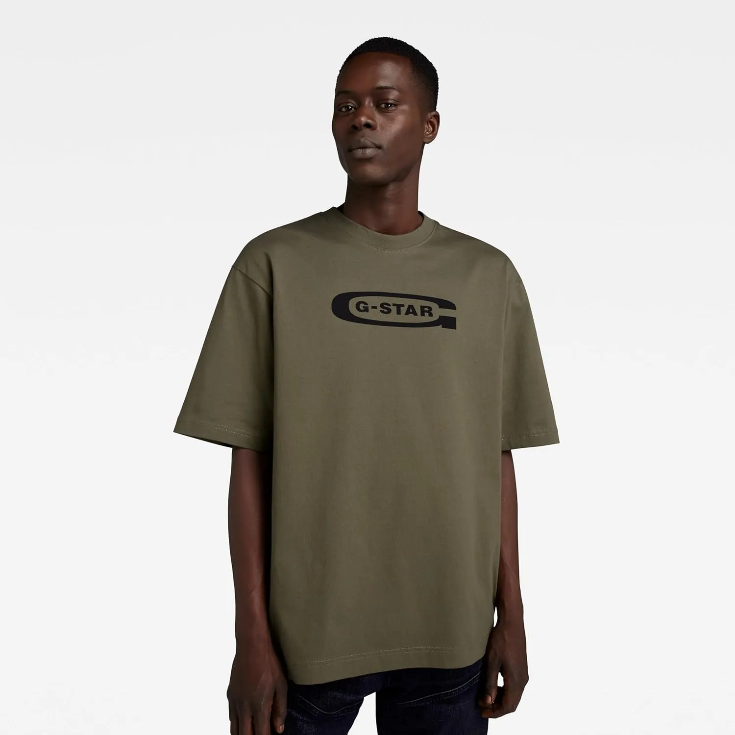 G-STAR Men's Old School Logo Boxy Short Sleeve T-Shirt