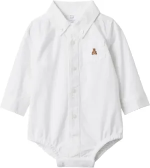 GAP baby-girls Long Sleeve Oxford Bodysuit