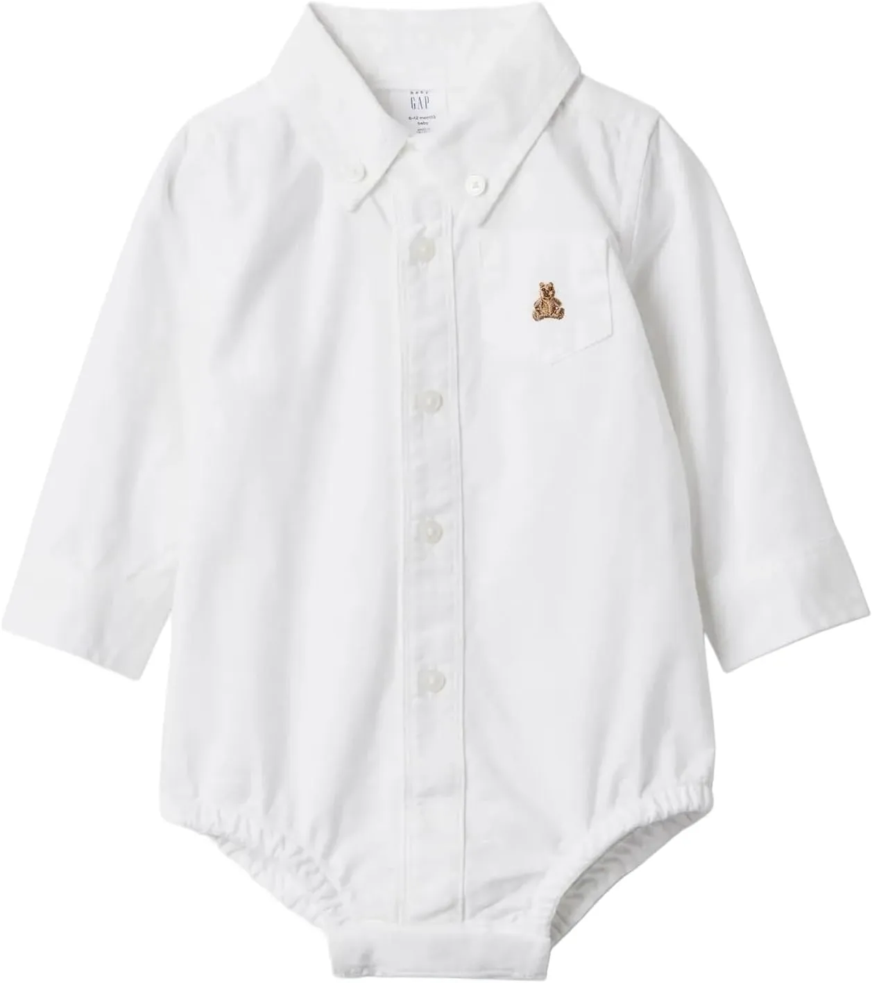 GAP baby-girls Long Sleeve Oxford Bodysuit
