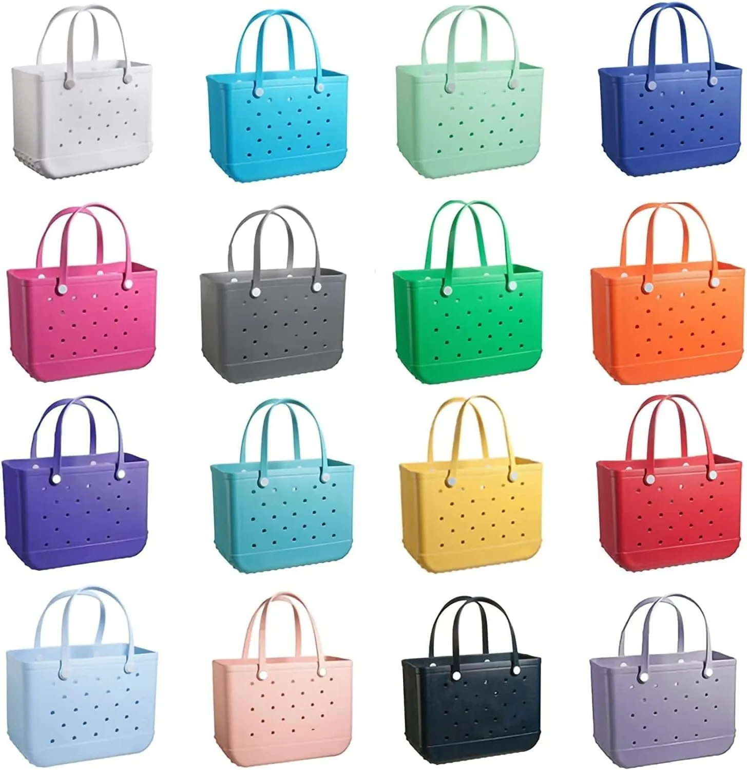 GBB Beach Bag Lightweight Rubber Tote Bag Large Waterproof Tote Bag Washable Outdoor Bags Durable Open Handbag for Travel
