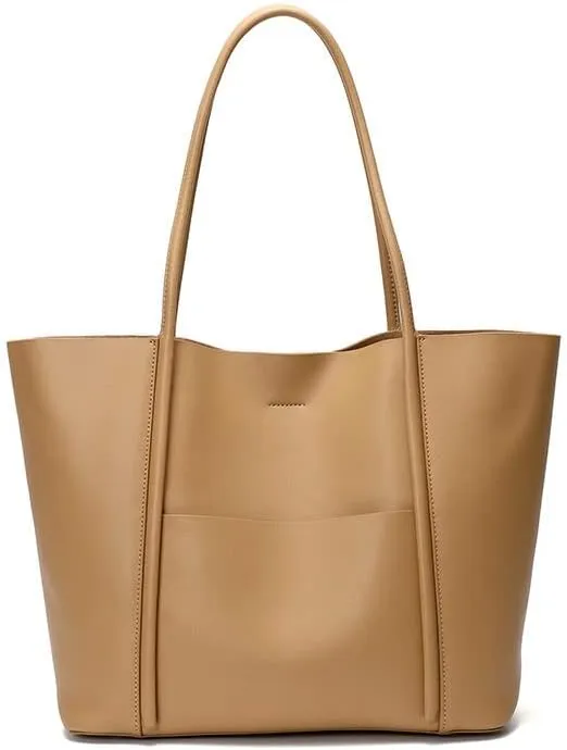 【Genuine Cowhide Leather】Tote Bag Gifts For Women Large Capacity Crossbody Zipper Work Commuter Shoulder Vintage Handbag