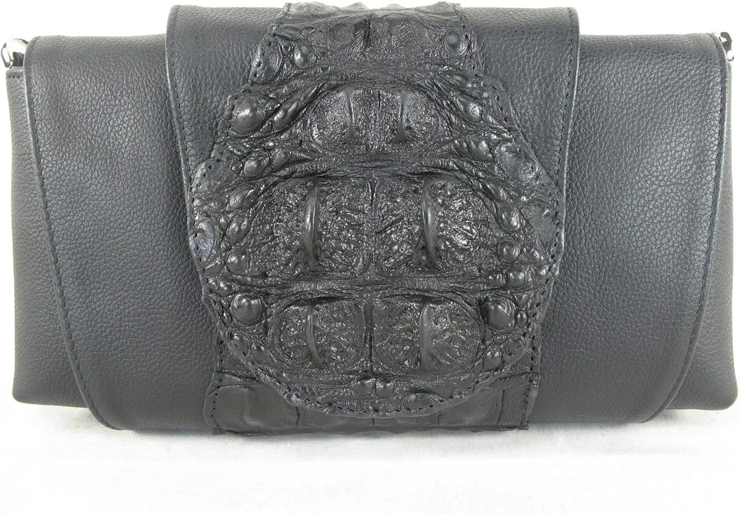Genuine Crocodile Skin Leather Clutch Purse Crossbody Shoulder Bag