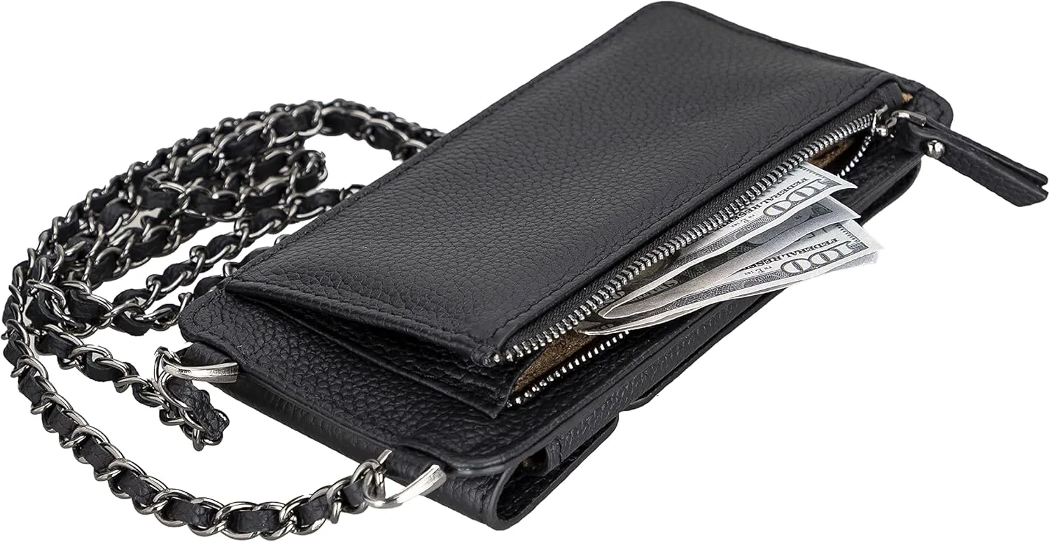 Genuine Leather Cross-Body Bags For Women, Cross-Body Purse Cell Phone Wallet Purses Case With Detachable Strap, Shoulder Bag