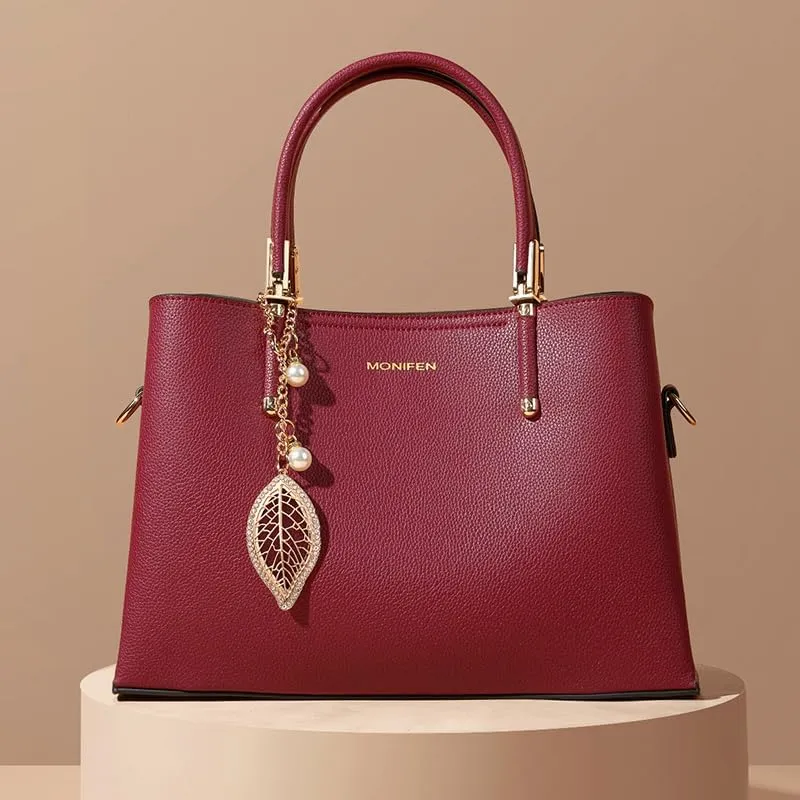Genuine leather handbag, cowhide handbag, large capacity women's handbag, handbag, shoulder bag, crossbody bag, women's