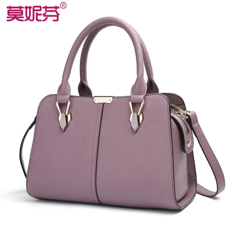 Genuine leather handbag, cowhide handbag, large capacity women's handbag, new bag, hand-held one shoulder crossbody