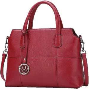 Genuine leather handbag, cowhide handbag, new baglarge capacity women's handbag, hand-held one shoulder crossbody