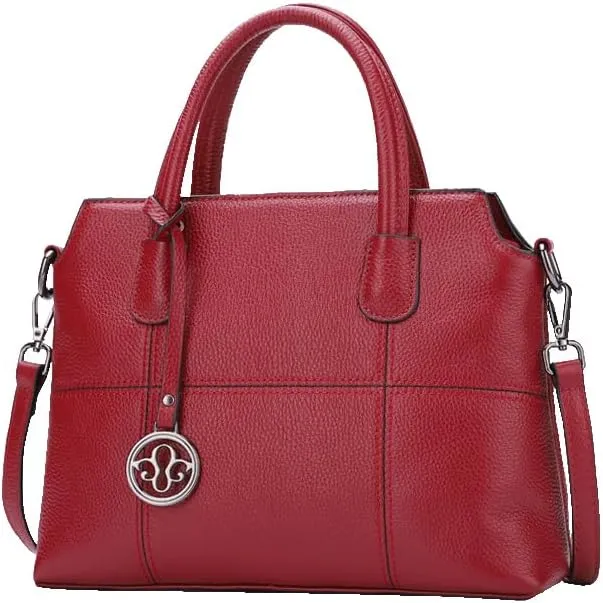 Genuine leather handbag, cowhide handbag, new baglarge capacity women's handbag, hand-held one shoulder crossbody