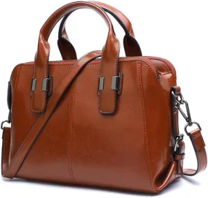 Genuine leather handbag new bagcowhide handbag, large capacity women's handbag, hand-held one shoulder crossbody