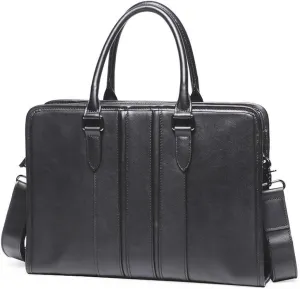 Genuine Leather Men's Bag, Cowhide Shoulder Crossbody Business Bag, Large Capacity Computer Bag, Portable Briefcase