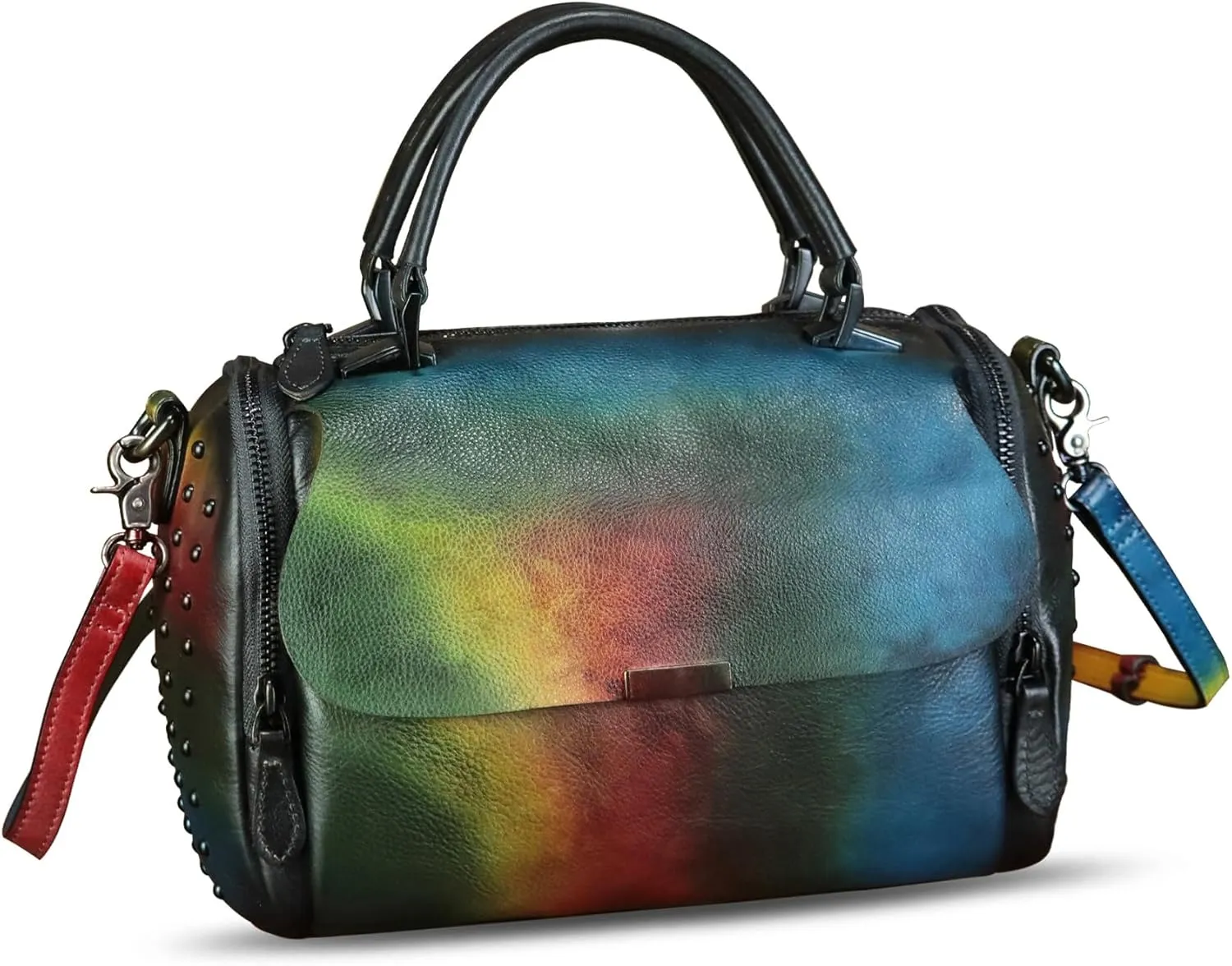 Genuine Leather Satchel for Women - Handbag with Top Handle and Shoulder Strap - Crossbody Bag - Handmade Purses